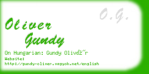 oliver gundy business card